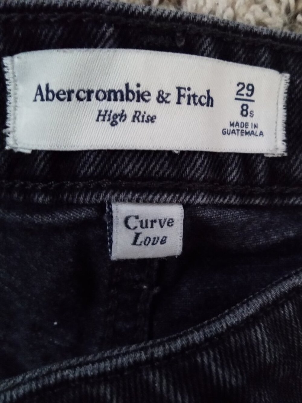 Abercrombie & Fitch Curve Love High Rise Vintage Flare Jean Black Size 29 Short - Picture 3 of 12